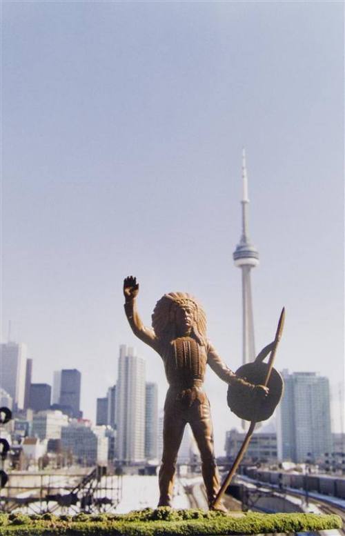 Indians on Tour:  Peace Chief in Toronto, Ontario, CN Tower