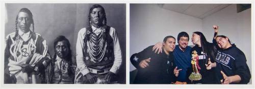 Rebinding Edward Curtis' "The North American Indian": Three Piegan Men: Spotted Eagle, Heavy Gun, Robert Calf Robe, c. 1910 & Four Indian Guys from Winnipeg, 2005