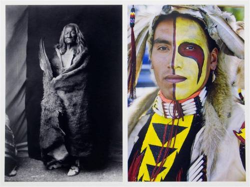 Rebinding Edward Curtis' "The North American Indian": Chief Black Eagle (Wa-budil-sa-pa) - 1908 - Assiniboine & Kevin Haywahe - Assiniboine, 1991