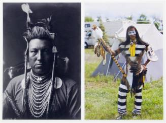 Rebinding Edward Curtis' "The North American Indian":  Swallow Bird - Apsorake, c. 1908 & Joseph Crowe - Saulteaux, 1990