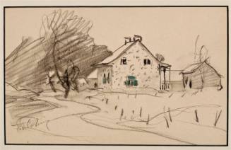 untitled [stone farmhouse in spring]