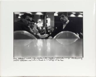 Henry Schlacter, Al Sublette, and Peter Orlovsky in Fosters Cafeteria, San Francisco
