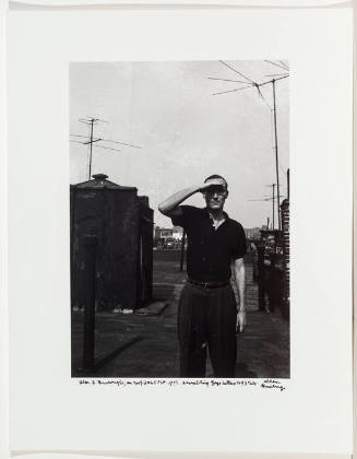 William Burroughs on rooftop 206 E 7th street