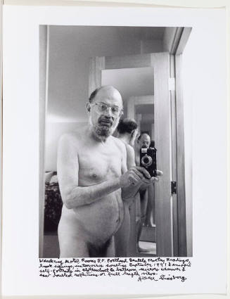 Allen Ginsberg nude self portrait, Portland Seattle
