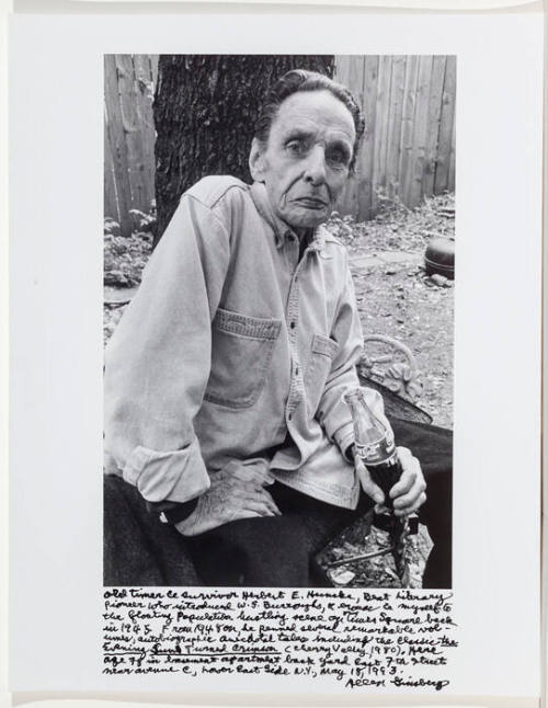 Herbert Huncke with coke bottle
