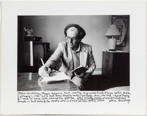 John Wieners writing, Park Plaza Hotel, Boston