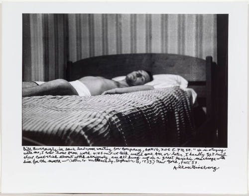 William Burroughs 206 E 7th street, reclining on bed