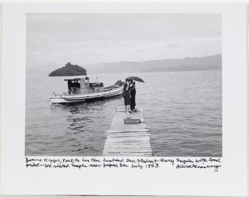 Joanne Kyger and Gary Snyder, on dock, Sea of Japan