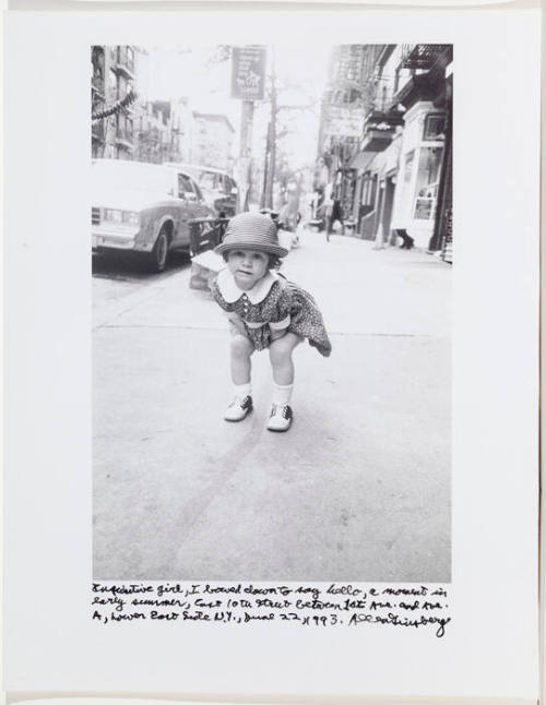 Little girl in hat, 10th st 1st Ave, NYC