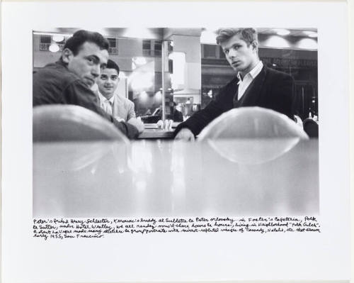 Henry Schlacter, Al Sublette, and Peter Orlovsky in Fosters Cafeteria, San Francisco