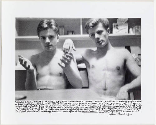 Lafcadio and Peter Orlovsky, San Francisco (Peter's fingers touching Lafcadio's hand)