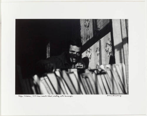 Jack Kerouac looking out the window apartment 206 E 7th street