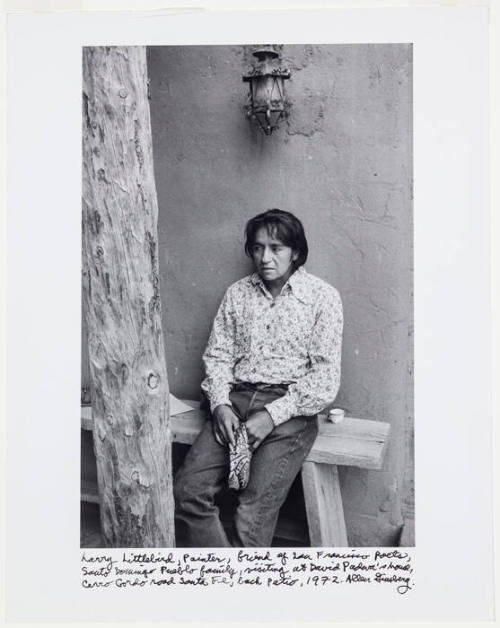 Larry Littlebird at David Padwa's house, Santa Fe, NM