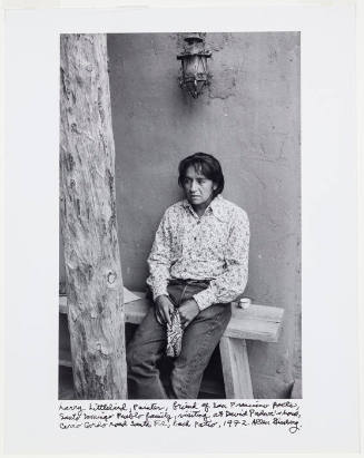 Larry Littlebird at David Padwa's house, Santa Fe, NM