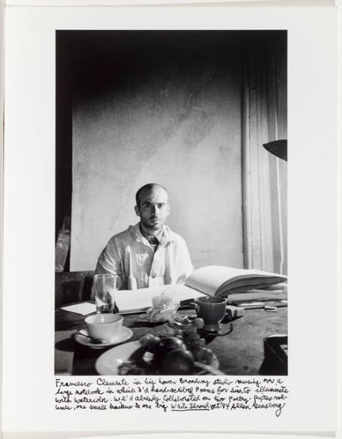 Francesco Clemente: variation 2 (behind desk at book)