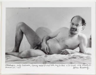 Allen Ginsberg, nude, reclining, 3/22/85