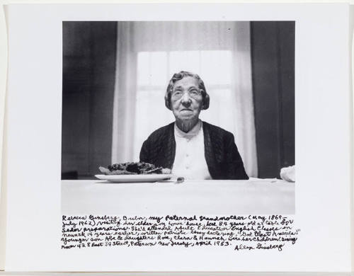 Rebecca Ginsberg, Allen's paternal grandmother, Paterson, NJ