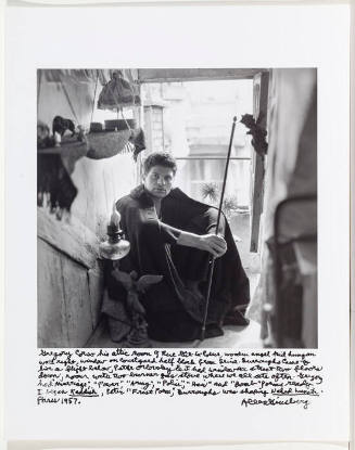Gregory Corso at 9 Git-le-coeur, the beat hotel: variation 1