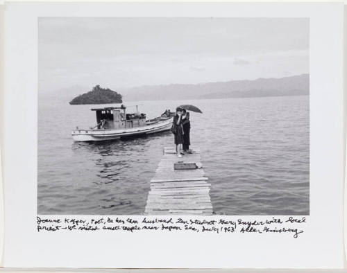 Joanne Kyger and Gary Snyder, on dock, Sea of Japan