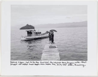 Joanne Kyger and Gary Snyder, on dock, Sea of Japan