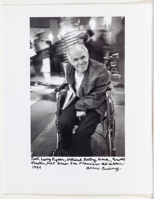 Larry Eigner, portrait, national poetry week, San Francisco