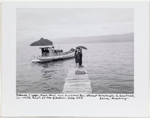 Joanne Kyger and Gary Snyder, on dock, Sea of Japan