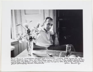 Rene Richard at E 12th street with flowers