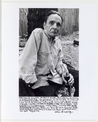 Herbert Huncke with coke bottle, Lower East Side, NYC May 18, 1993