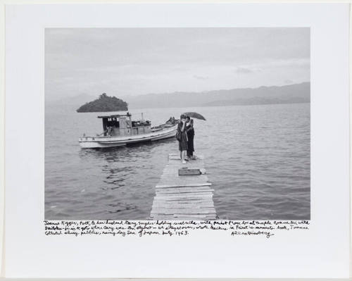 Joanne Kyger and Gary Snyder, on dock, Sea of Japan