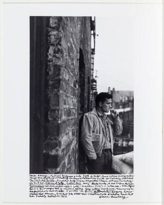 Jack Kerouac on the fire escape 206 East 7th Street, NYC