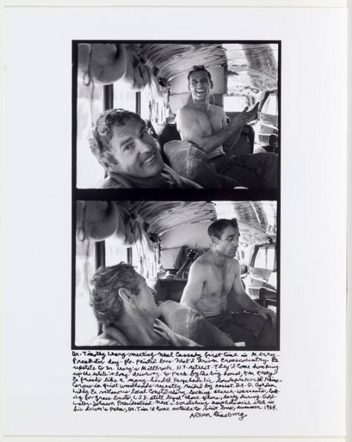 Timothy Leary meeting Neal Cassady for the first time in the Merry Pranksters Bus