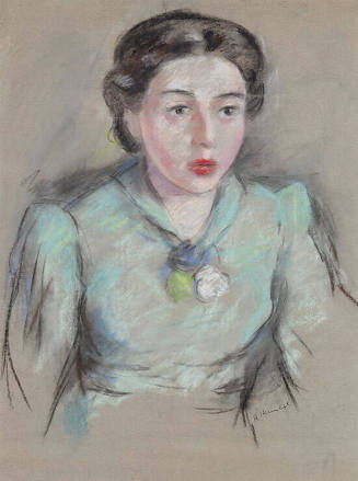 untitled [portrait of young woman in a green gown]