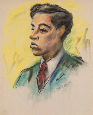 untitled [portrait of young man with red necktie]