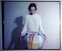 Girl Bouncing Beach Ball