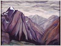 Mountains at Maligne Lake