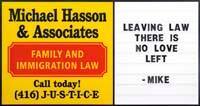 Michael Hasson, Leaving Law 