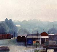 Railway Yard in the Rain