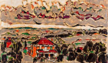 David Milne, Barn among the Hills and Brick House and Stormy Sky II [double sided canvas], nd […