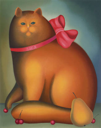 Cat with Pink Bow [Golden Cat]